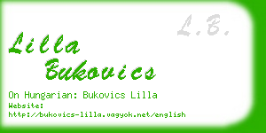 lilla bukovics business card